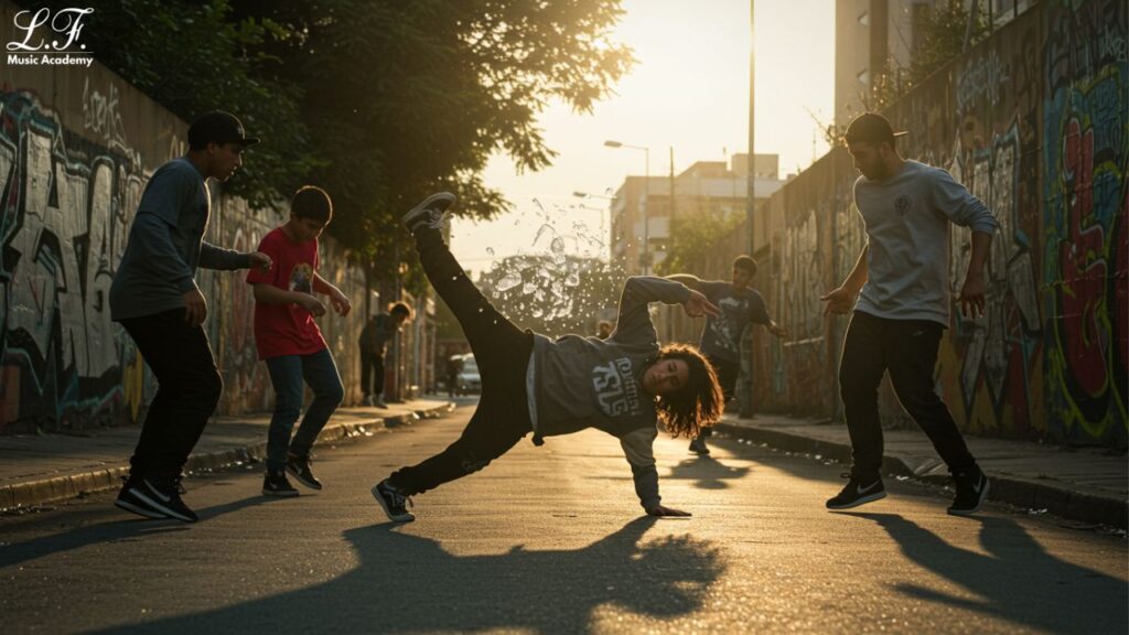 Jovens dançando Break Dance