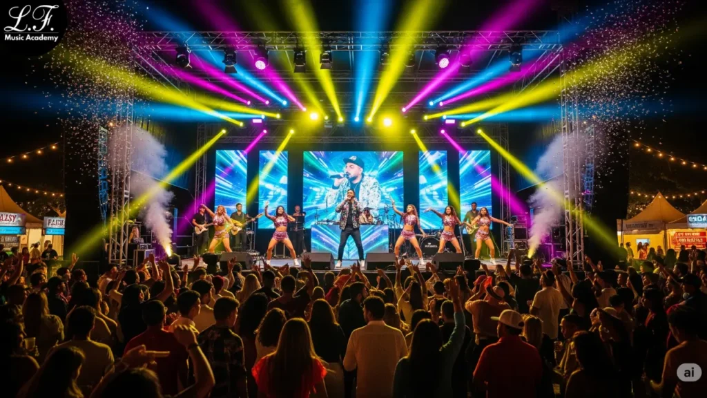 Uma grande festa de música latina ao ar livre