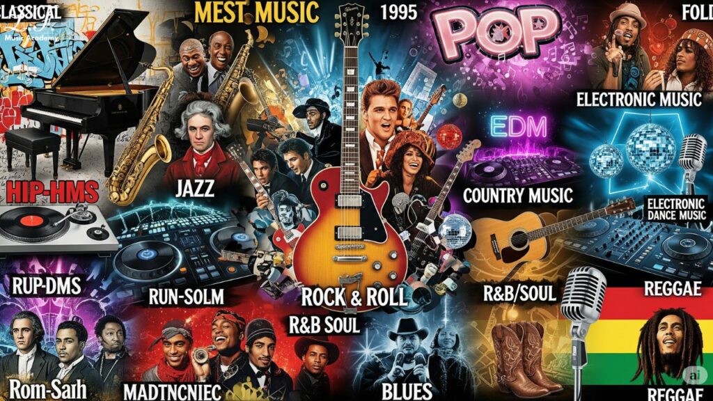 Estilos musicais populares mais tocados